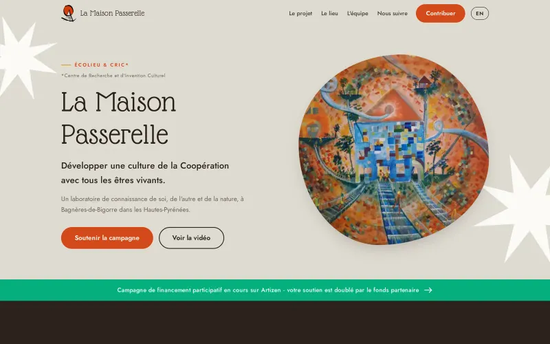 Page d'accueil de La Maison Passerelle